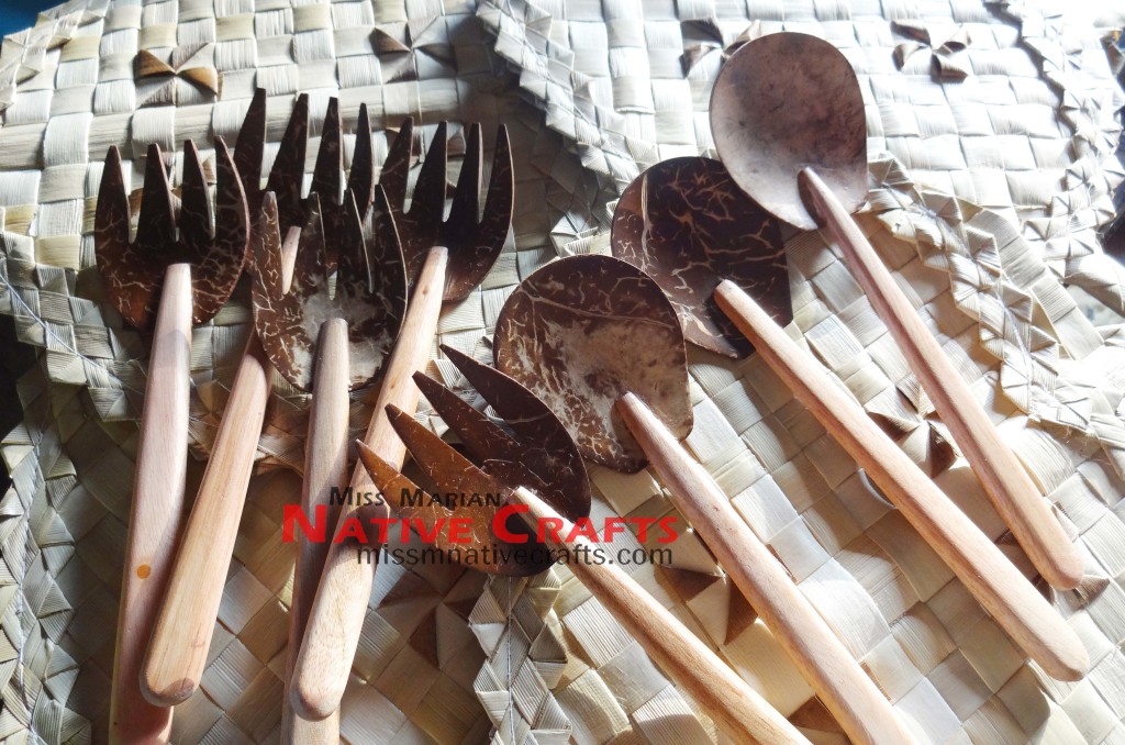 Coconut Shell Spoon and Fork