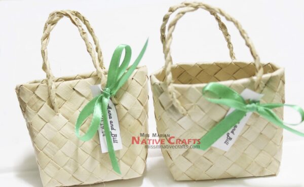 mini palm leaf kete bags
