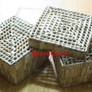 Lauhala Knot Pandanus Box