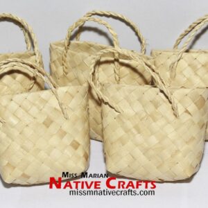 2x2 Mini Buri Palm Leaf kete bags
