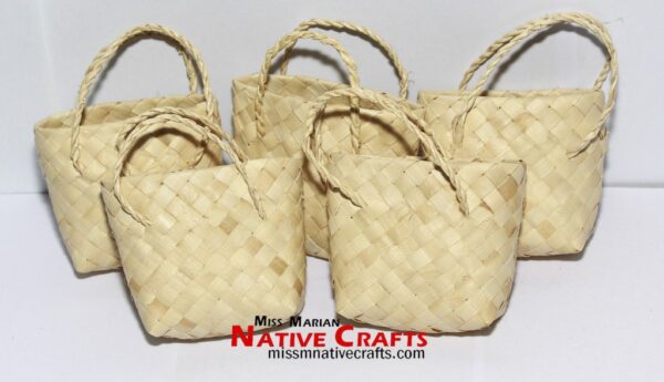 2x2 Mini Buri Palm Leaf kete bags