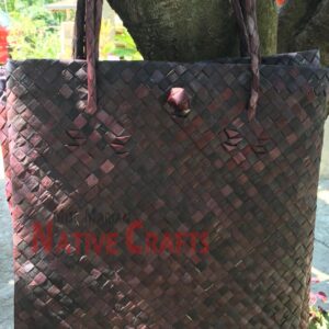 Black Lauhala (Pandanus) Large Bag