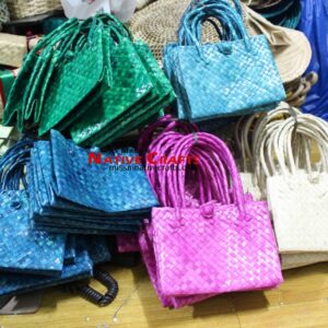 Colored Buri Palm Leaves Bags