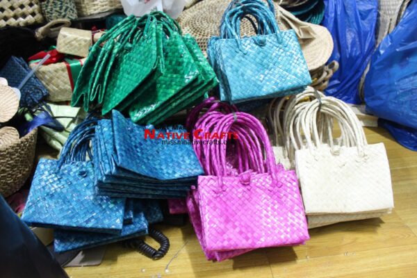 Colored Buri Palm Leaves Bags