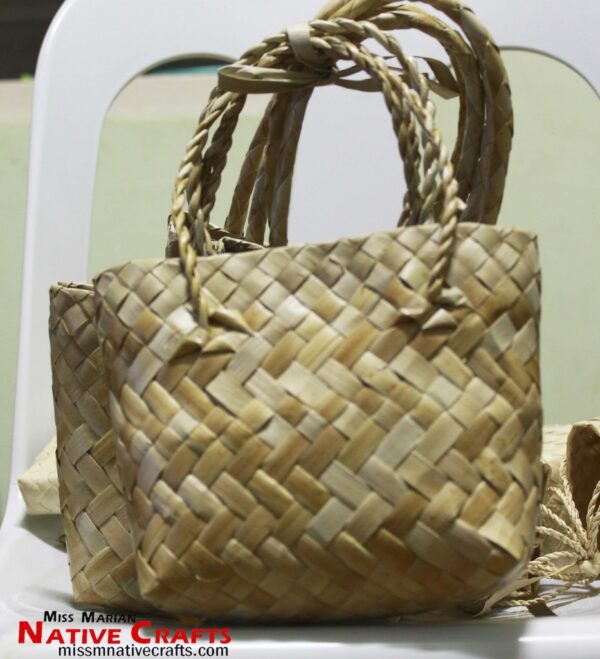 Lauhala Criss-Cross Weave Kete Bag
