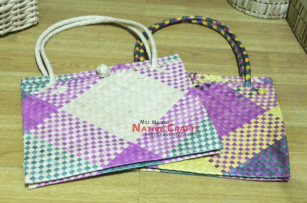 Colored Pattern Buri Palm Leaf Ketes