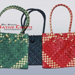 palm leaf colored bags