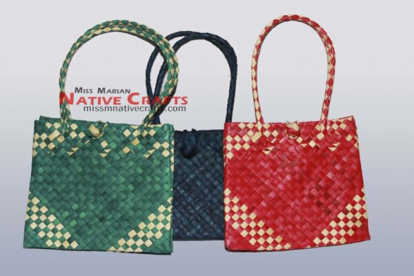 palm leaf colored bags