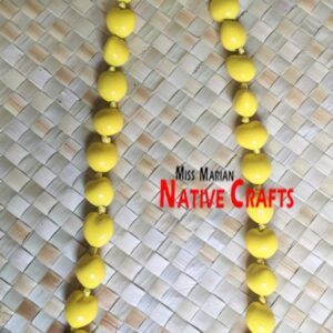 Yellow Kukui Nuts Leis / Necklace