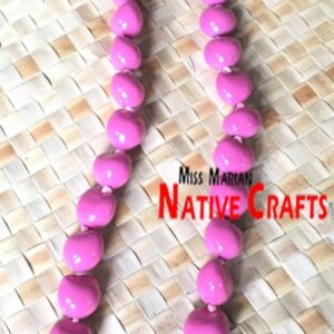 Light Pink Kukui Nuts Leis and Necklaces