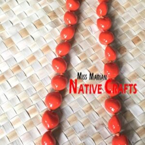 Red Kukui Nuts Leis / Necklaces