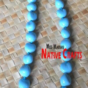 Light Blue / Sky Blue Kukui Nuts Leis