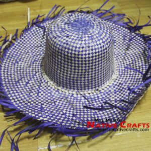 Colored buri hats with tassels