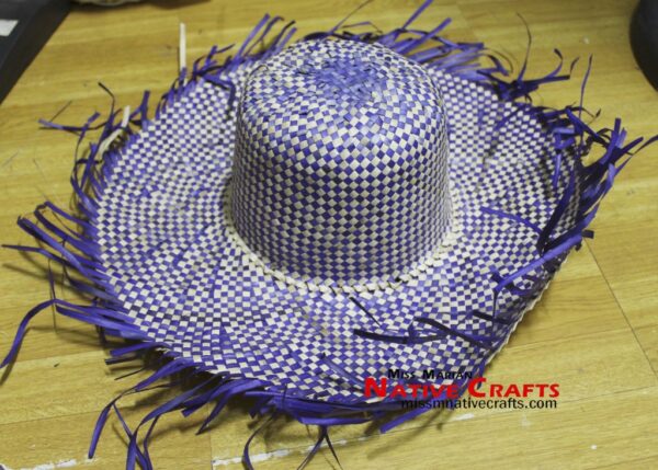 Colored buri hats with tassels