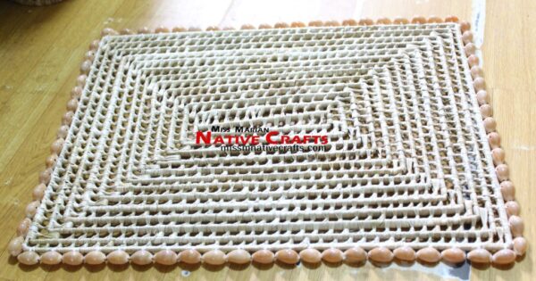 12x18" Lauhala (Pandan) Knot Placemat with Shells