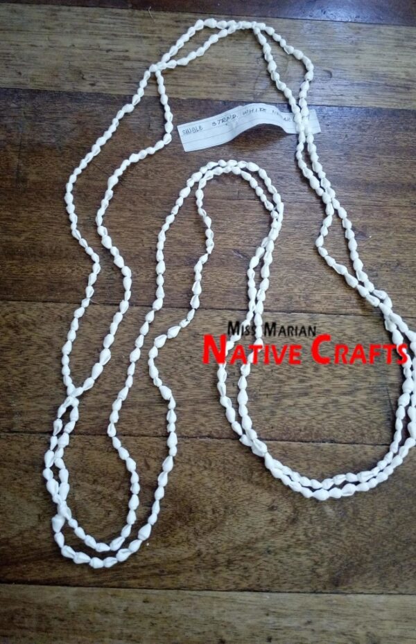 Single Strand White Nassa Shell Leis (60')